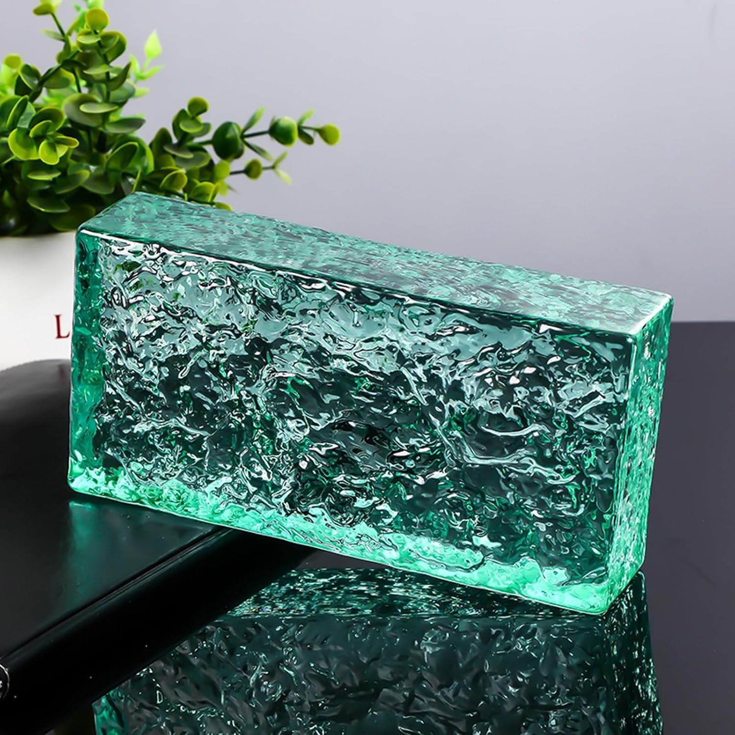 7.8 * 3.9 * 1.9 inch Glass Bricks, Multiple Colors Available, Transparent Solid Glass Bricks, Decorative partition Walls, Used for Room partitions, Building Decoration, Bars, Hotels(F)