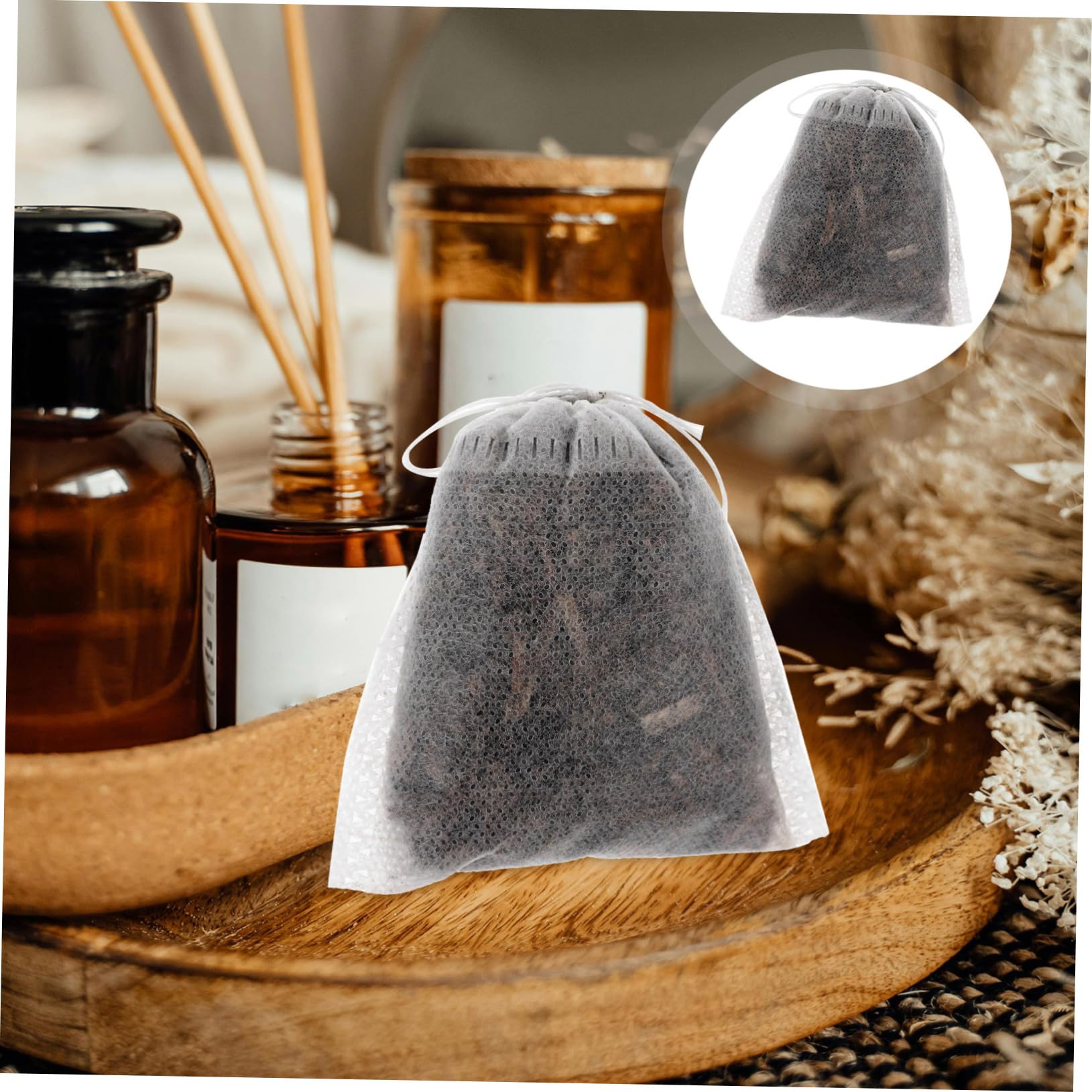Healeved 5 Ensembles Sachets D'Absinthe Sachets Parfumés pour Armoires Porte-Sachets pour La Maison Sachets Suspendus en Absinthe Sachets Portables Mini Sachets Blancs 10 pièces * 5