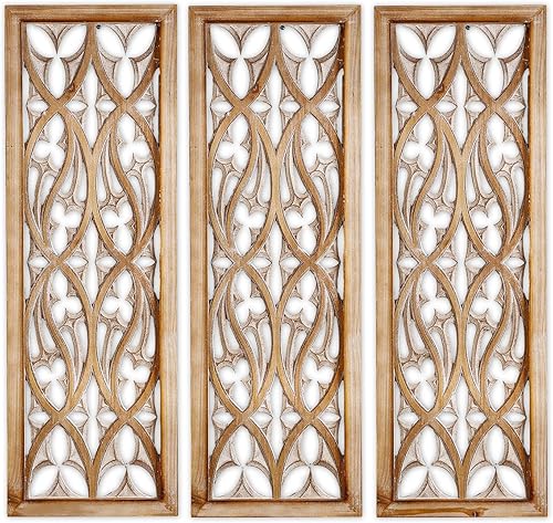 Miniatura 7 de Arte de pared de madera tallada decoración del hogar tallado a mano de 355 pulgadas en madera arte de pared grande escultura decorativa colgante de