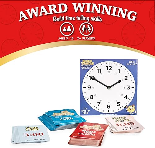 Miniatura 5 de Continuum Games Perfect Timing Game - Juego de mesa cooperativo Tell Time para niños - Divertido juego educativo familiar para aprender a leer un