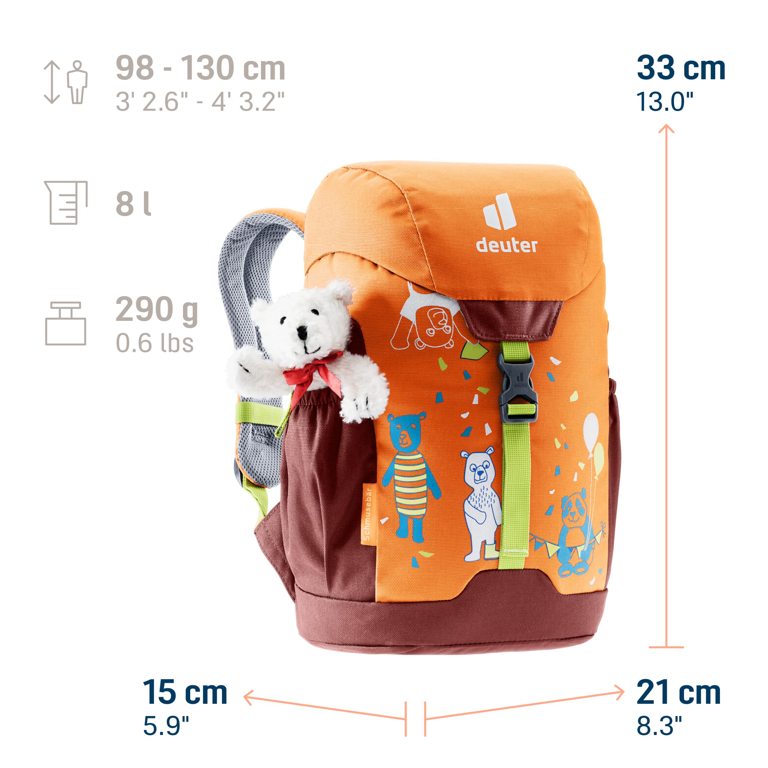 deuter Schmusebär plecak dziecięcy (8 l), edycja limitowana z misiem