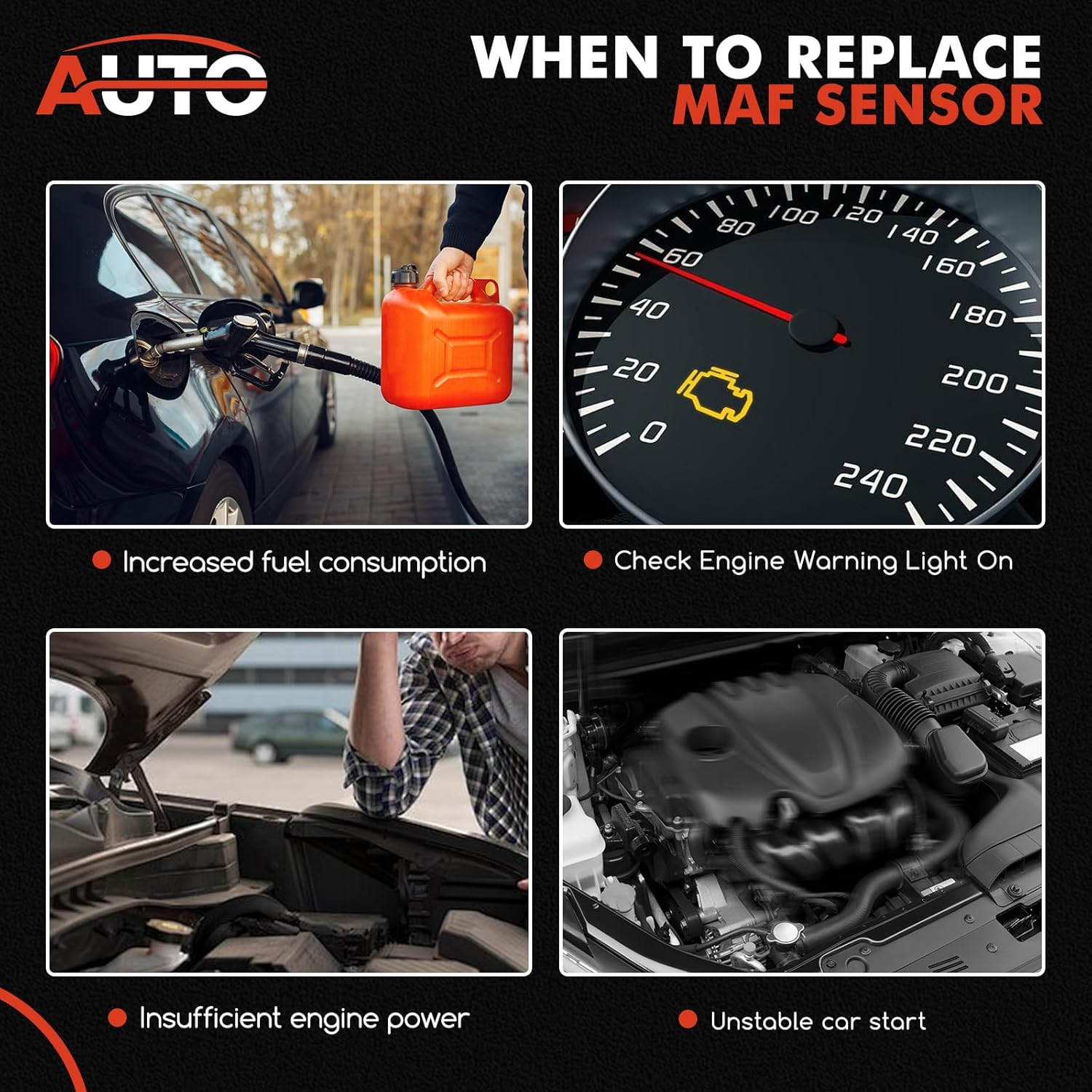 Mass Air Flow Sensor MAF Sensor Compatible with 99-04 Nissan Frontier 3.3L 98-00 Infiniti QX4 3.3L 99-02 Mercury Villager 3.3L Replace OE 22680-5J000