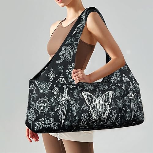 Miniatura 4 de Bolsa para esterilla de yoga  Bolsa de yoga grande con correa para esterilla de yoga, cremallera y bolsillos, bolsas de yoga y transportadores que