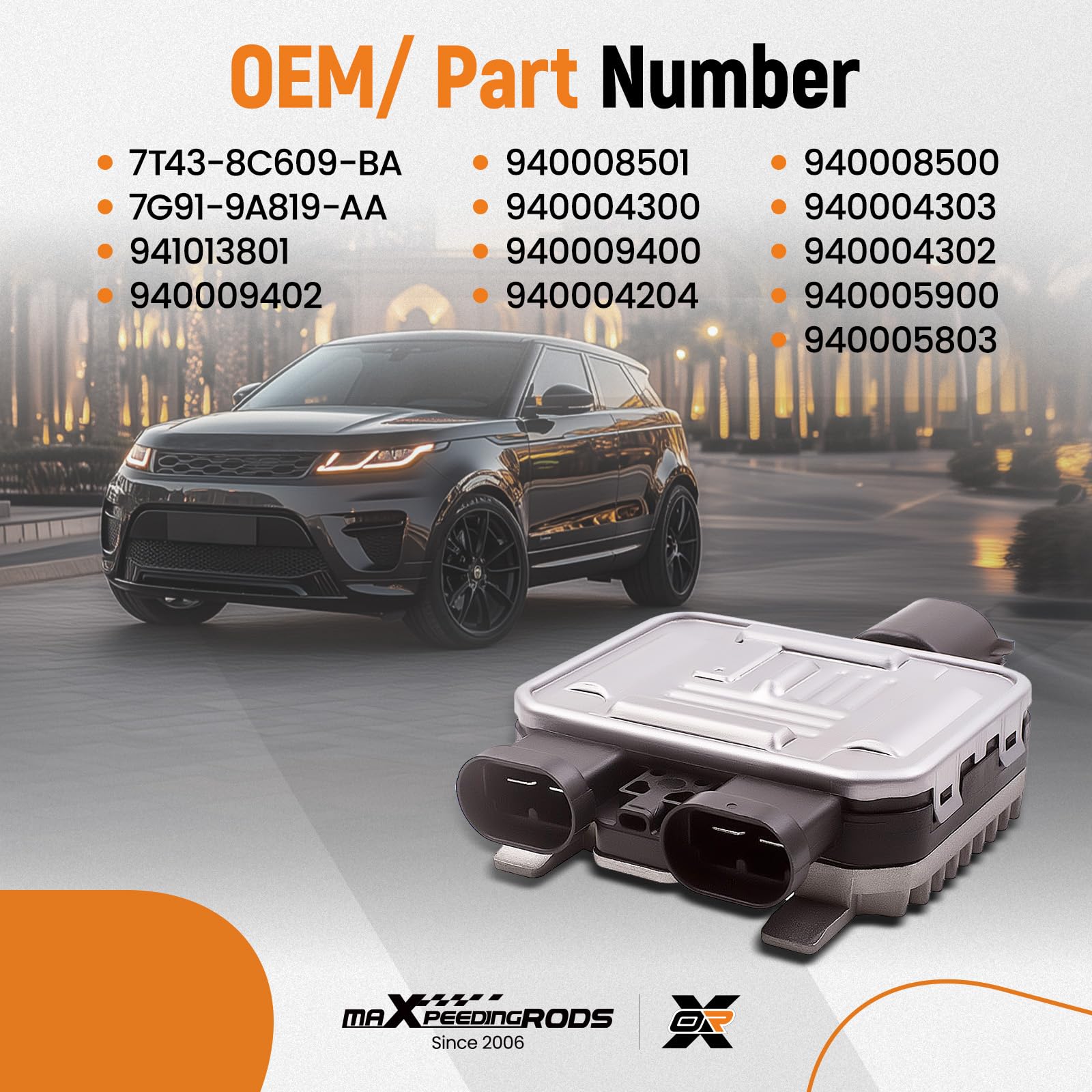 maXpeedingrods Modulo controllo ventola radiatore Land-Rover Freelander2 Range-Rover Evoque Volvo S60 S80 V40 V70 XC60 XC70