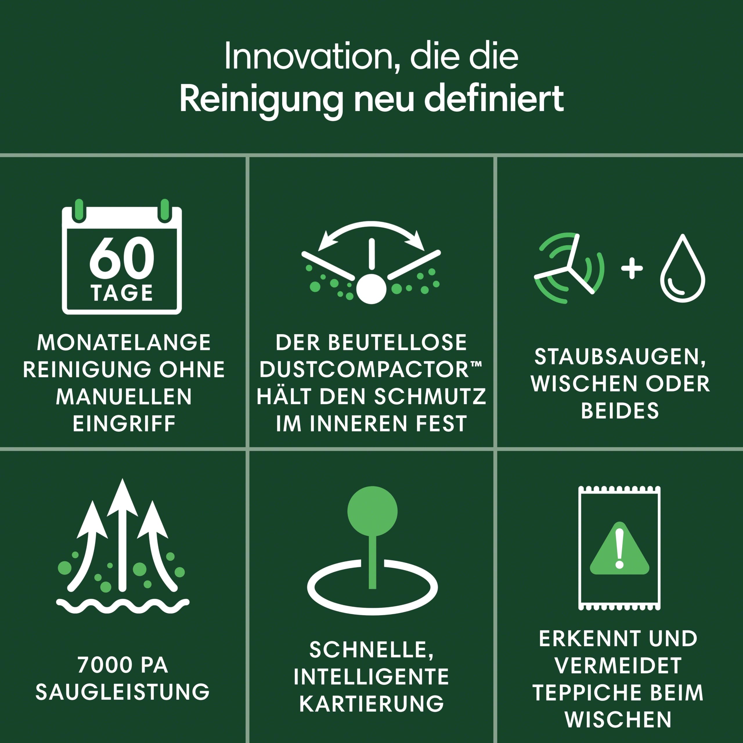 iRobot Roomba 205 DustCompactor Combo Saugroboter – Automatische Staubverdichtung im Roboter, kein Entleeren für 60 Tage, Beutellose, Power-Lift-Saugkraft, Wischen, LiDAR
