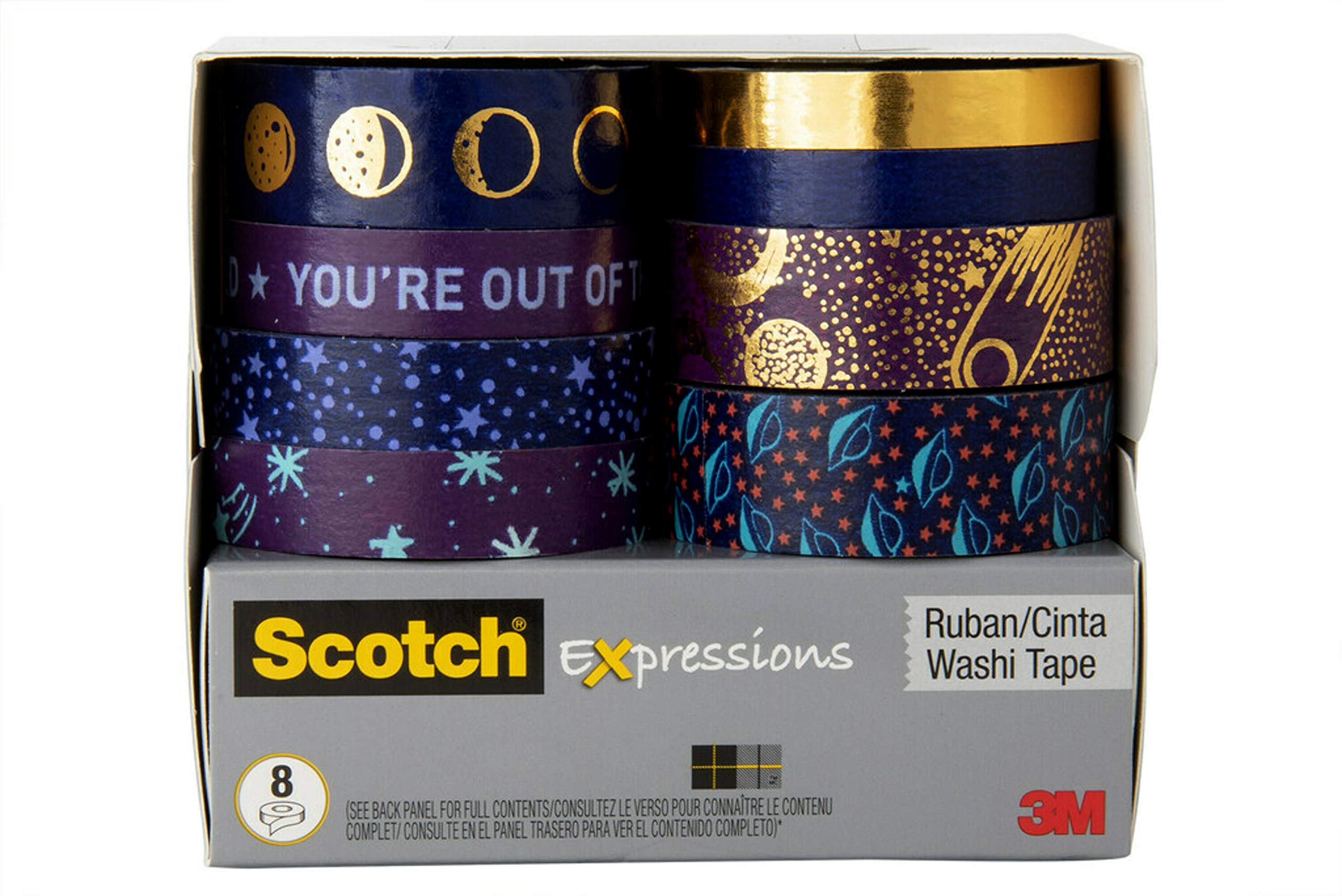 ScotchExpressions Washi Crafting Tape [8-Pack]: 8-pack/Assorted (8 patterns) Style #17/8-pack