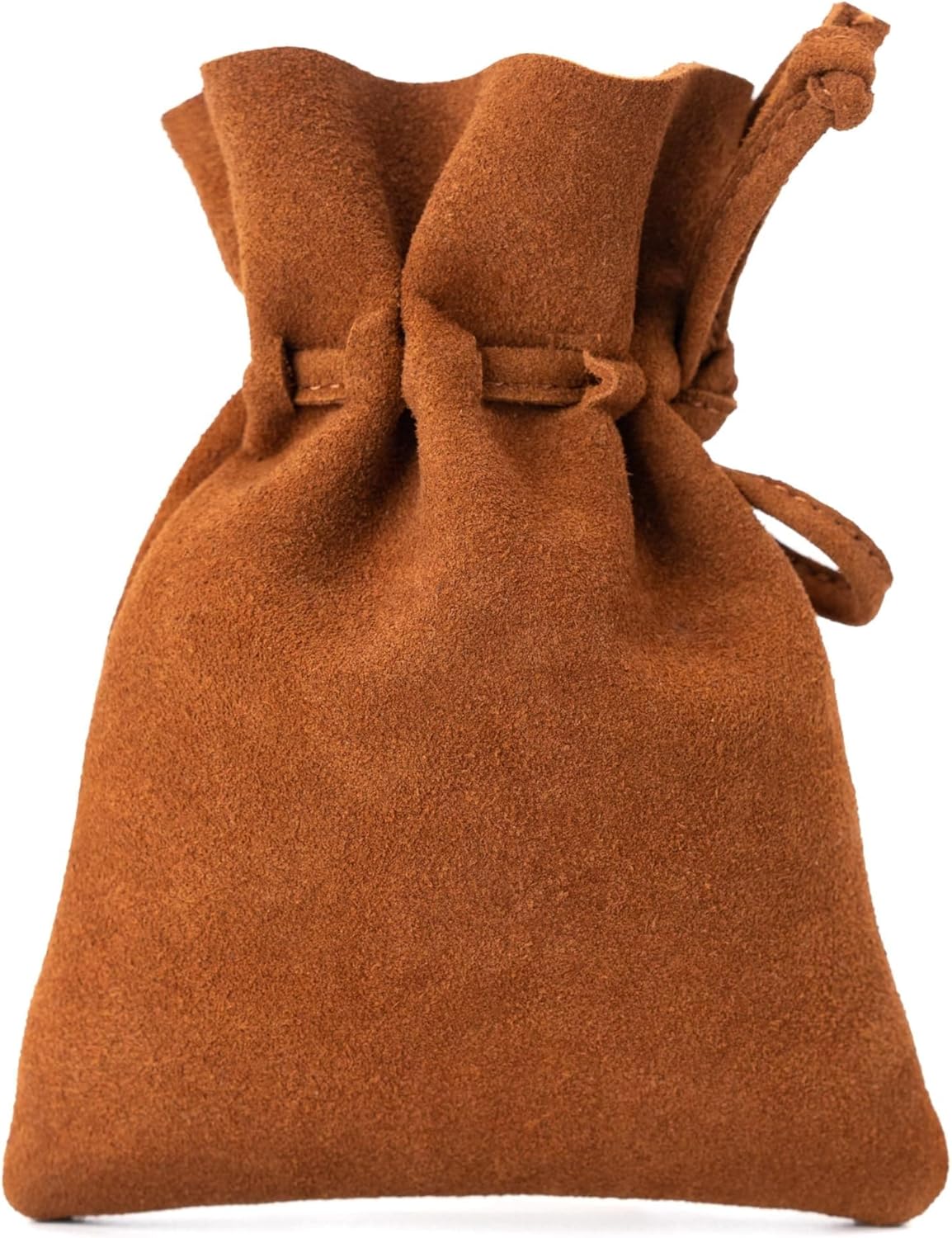 Medieval Drawstring Coin Pouch Bag,Leather Coin Pouch,Renaissance Drawstring Pouch Dice Bag,Small Coin Purse for Women/Men,Brown Swayze Suede
