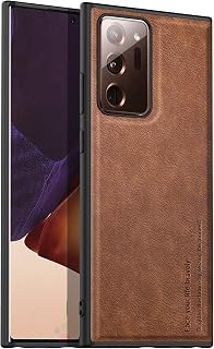 Hülle Kompatibel mit für Samsung Galaxy Note 20 Ultra, Premium Leder Handyhülle Dünn Stilvolle Weicher Griff Stoßfeste Schutzhüllen für Galaxy Note 20 Ultra 2020 (Braun)