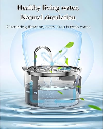 Miniatura 4 de Pawdrate - Fuente de agua para perro, dispensador automático de agua para perros y gatos con bomba silenciosa, gran capacidad de 3.2 L, 3 modos de