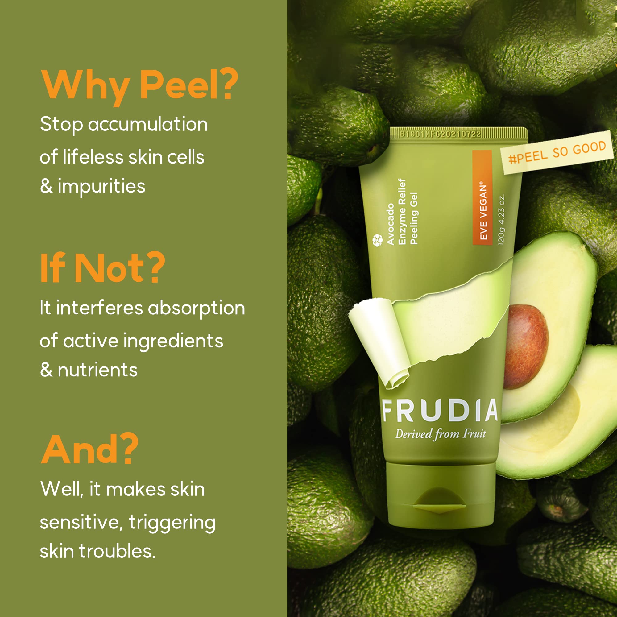 Amazon.com: WELCOS FRUDIA Avocado Enzyme Relief Peeling Gel Korean