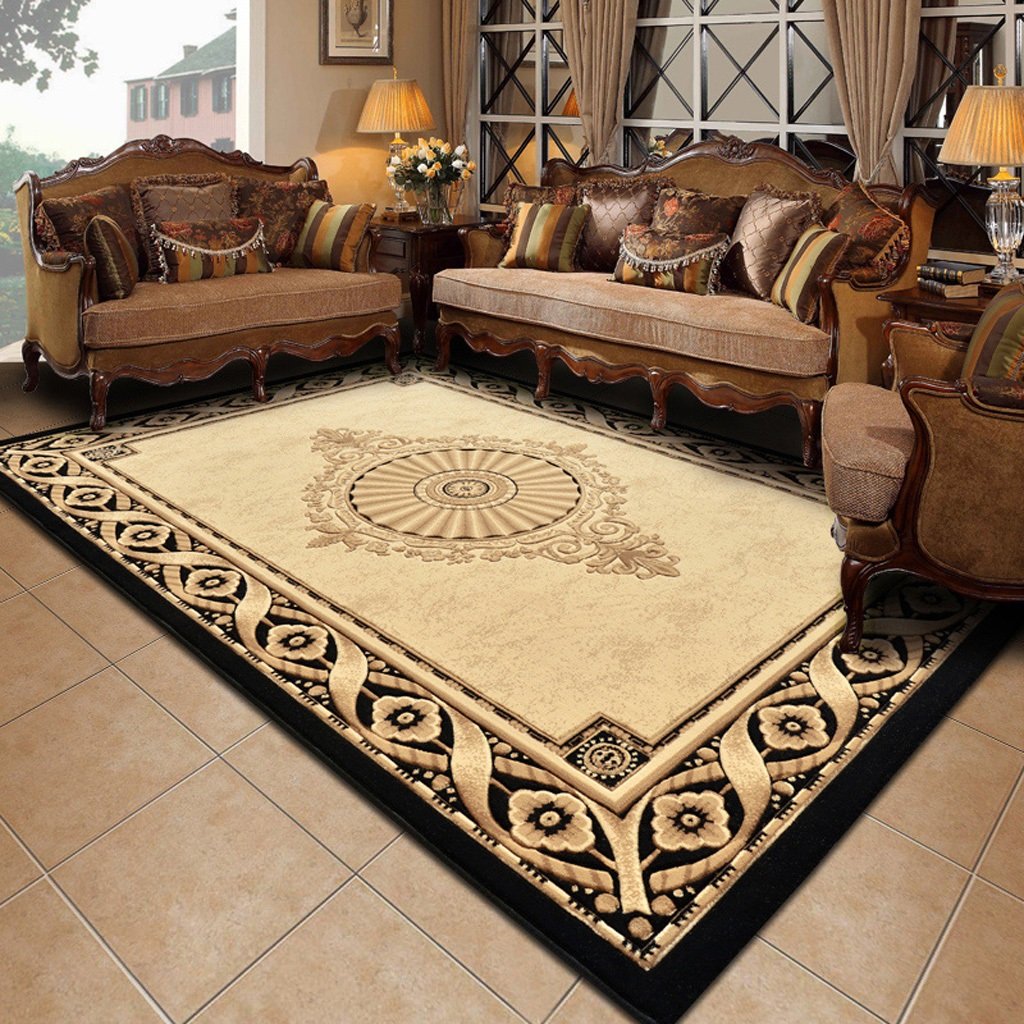 Tapis de salon nordique chic et élégant grand format pour chambre