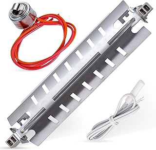 WR51X10055 Refrigerator Defrost Heater, WR55X10025 Temperature Sensor and WR50X10068 Defrost Thermostat Replacement by Blue Stars - Exact Fit for GE Refrigerators