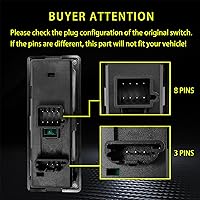 Vista 4 de Interruptor 4x4 4WD Interruptor selector de tracción en cuatro ruedas 8 PINS + 3 PINS Revisión requerida Reemplazo para Chevy, GMC 1500 2500