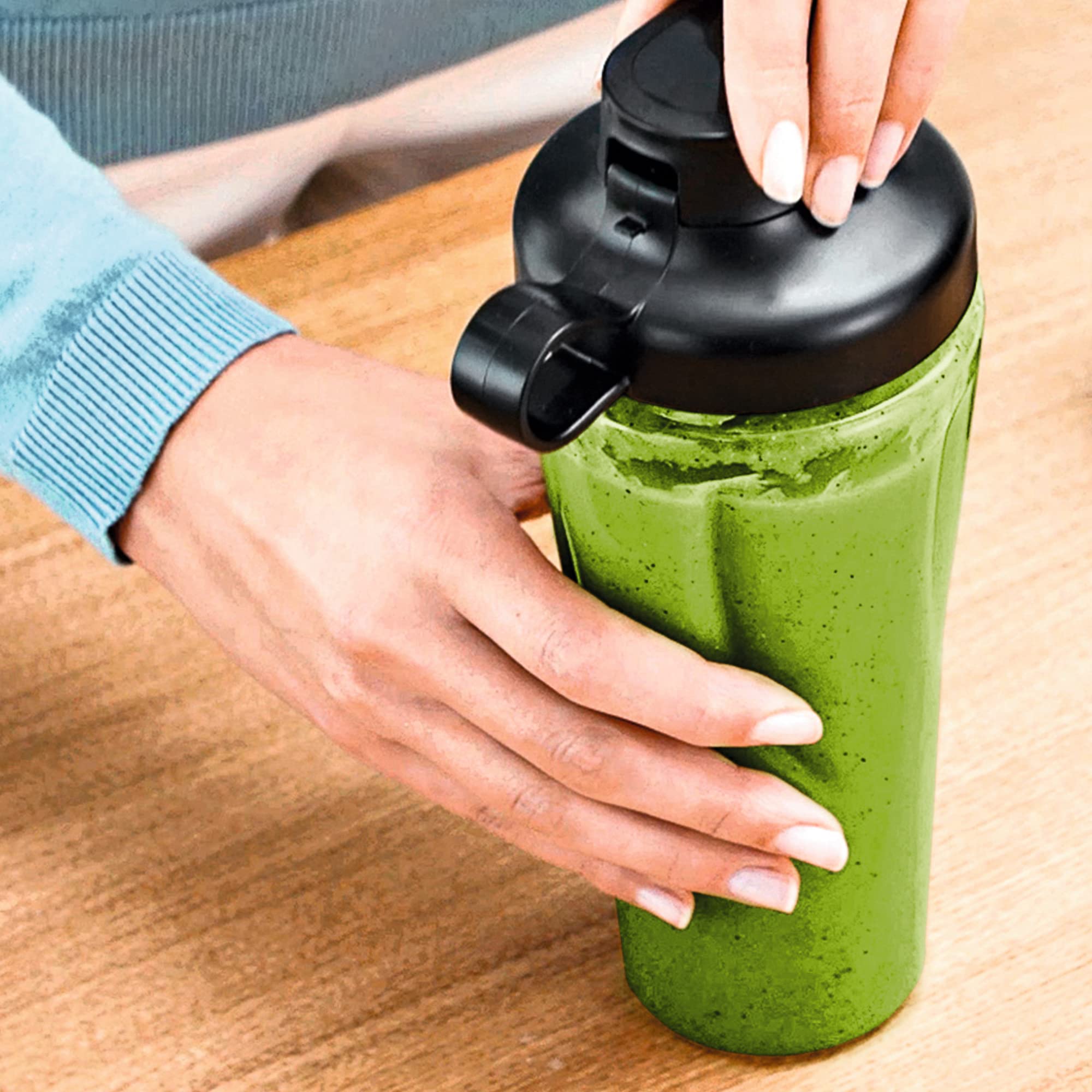 Bosch Hausgeräte ToGo MMZBT01B, bottiglia per smoothie ToGo 0,6 l, infrangibile, robusta, con coperchio, insapore, adatta per robot da cucina OptiMUM