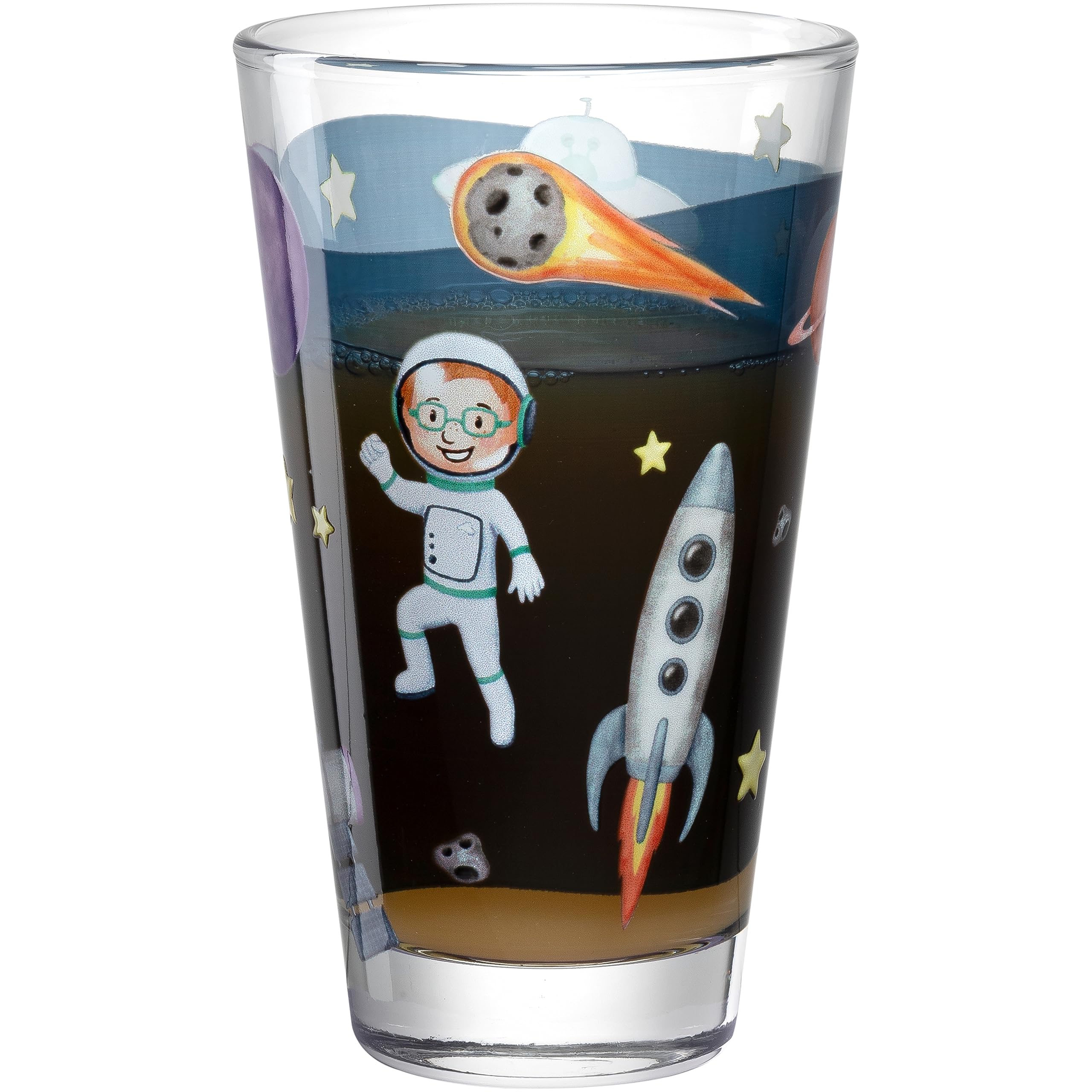 Leonardo Bambini Trink-Glas 1 Stück, spülmaschinengeeignetes Saft-Glas, Kinder-Becher aus Glas