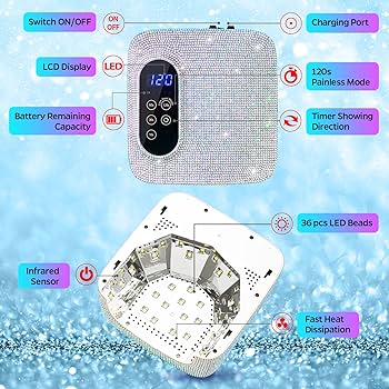 【新品未使用】72w コードレスLEDライト ジェルネイル Amazon.co.jp: ジェルネイル UV/LED ライト72W 充電式