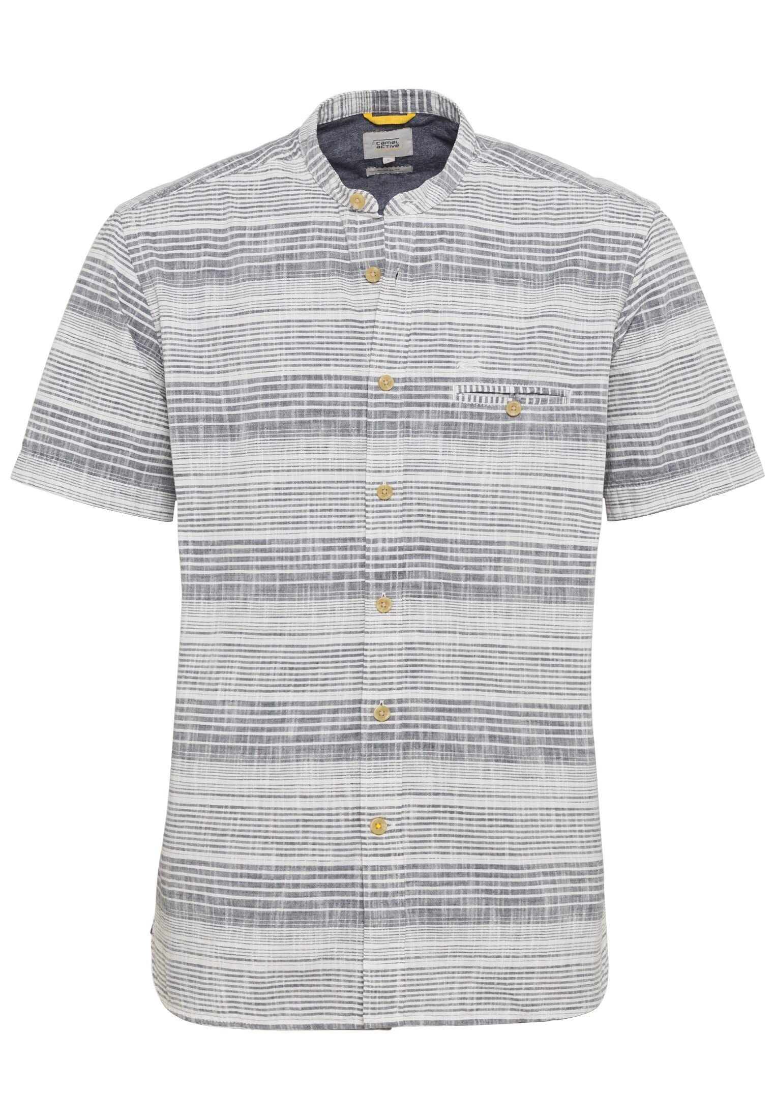 camel active Men's 409225/1S45 Shirt, Night Blue, S, Night Blue, S