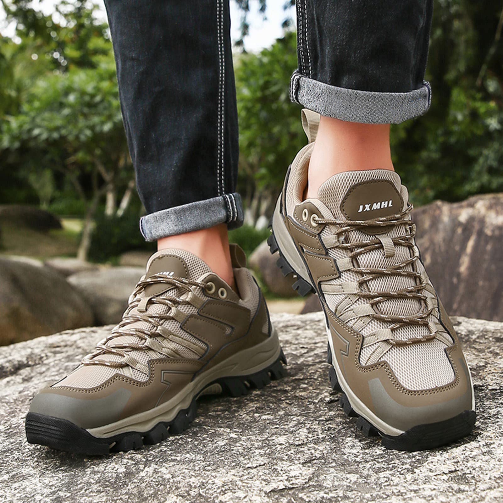 Wanderschuhe Herren Leicht Luftig, Trekkingschuhe Mesh Outdoorschuhe