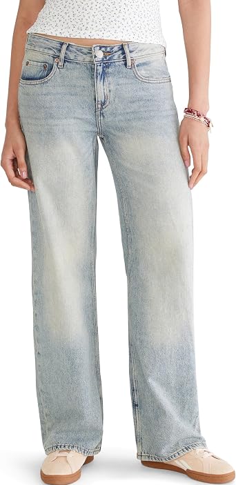 AEROPOSTALE Womens Low Rise Baggy Wide Leg Jeans