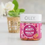 OLLY Supplément Gummy Beauté Indéniable pour femmes Grapefruit Glam avec biotine, kératine et vitamines C et E, 30 jours d'approvisionnement, 60 gummies