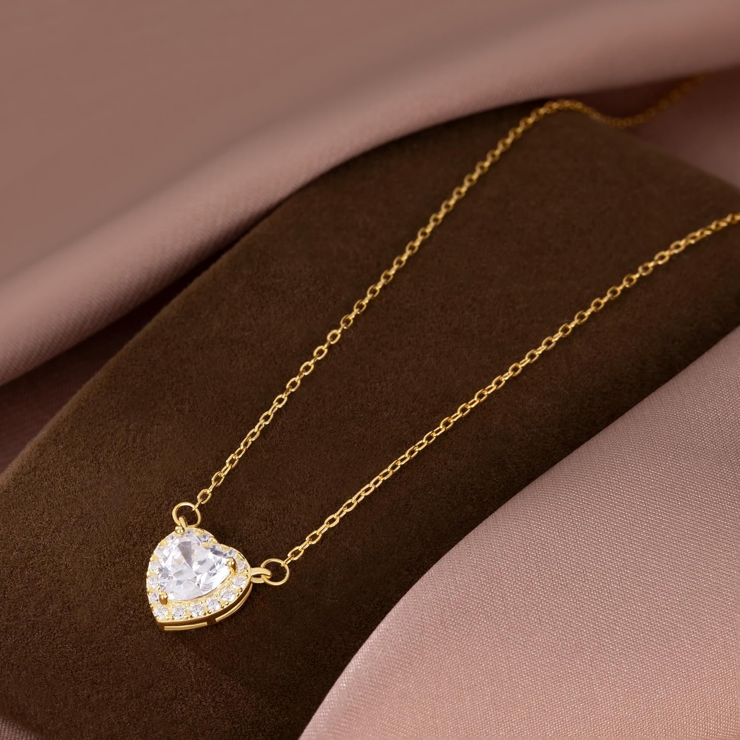 SLUYNZ 925 Sterling Silver CZ Love Choker Necklace for Women Teens Sweet Heart Pendant Necklace for Her Birthday Anniversary