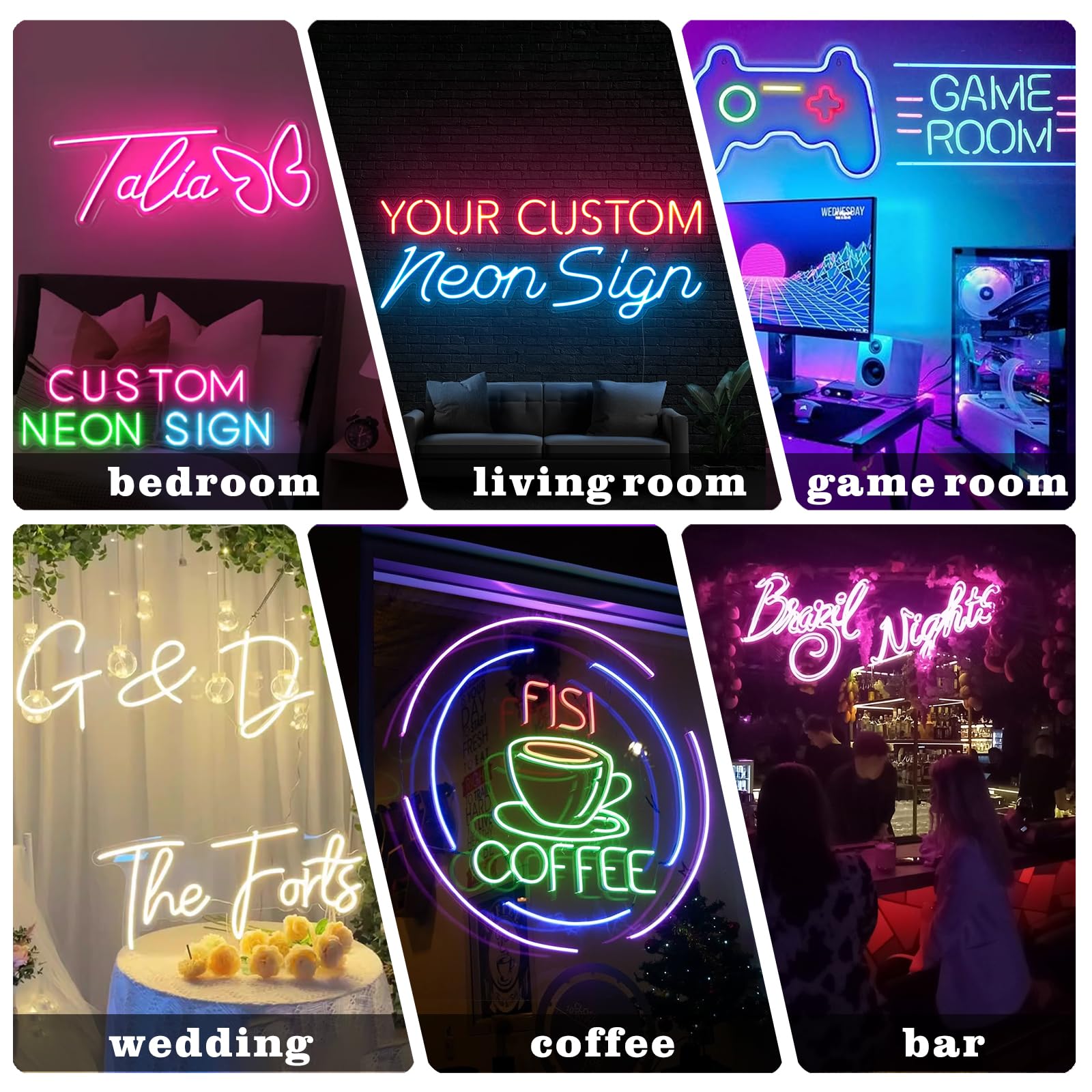 IbayNawi Neon Schild Personalisiert led Leuchtschilder für Dekoration Personalisierte schriftzug für Hochzeit Geburtstag Party Geschenk