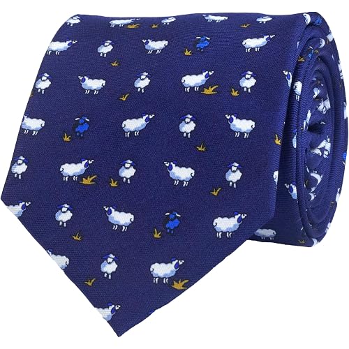 Men's 100% Silk Tie,Small Animal Print Necktie, Neat Patterns Designer Ties for Business Wedding Casual Daily Wear