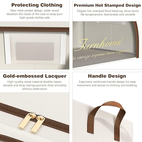 Miniatura 6 de Furnhome Paquete de 3 contenedores de almacenamiento de ropa con marco de metal, almacenamiento de suéter para armario, contenedores de