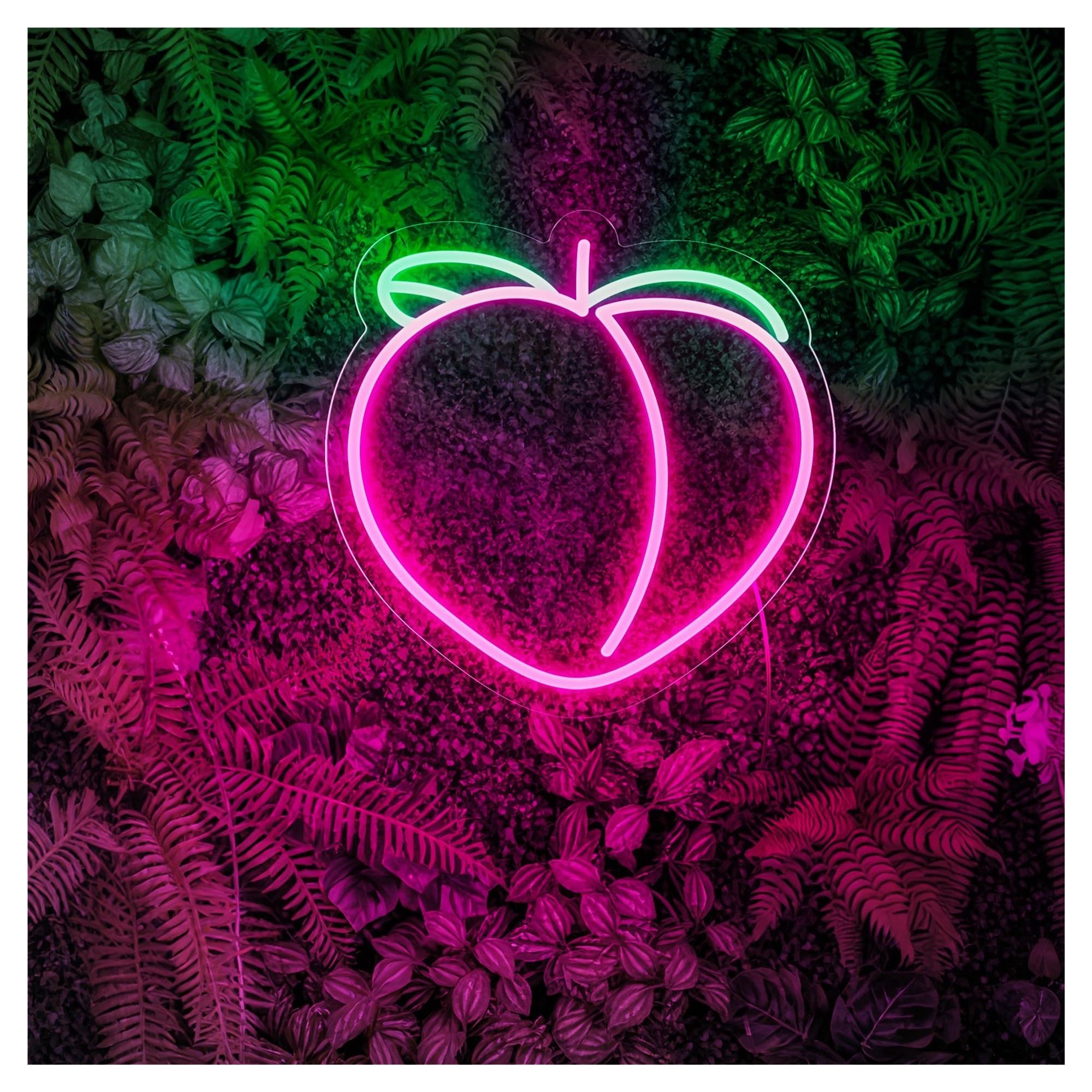 SHOUXI Sign Lamp Peach Neon Sign, Suitable for Fruit Shop Decor with Brightness Adjustable 40cm