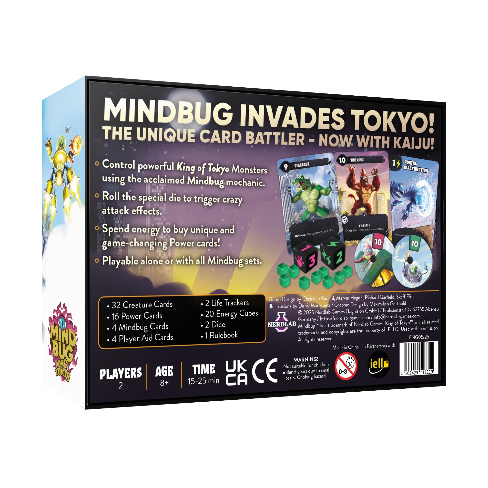 Mindbug : King of Tokyo Jeu de cartes – Bataille croisée épique de Kaijus