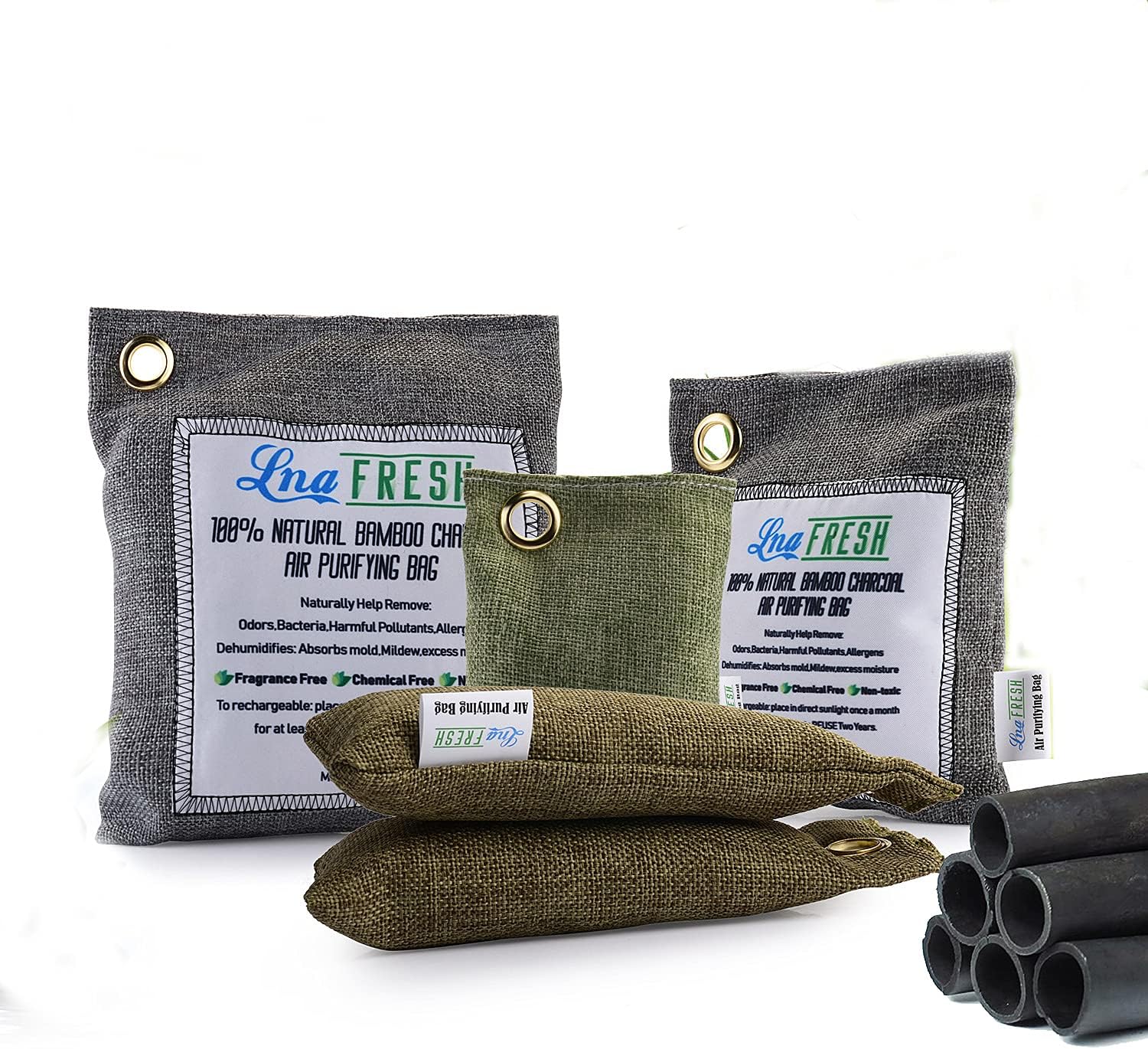 Nature Fresh Charcoal Air purifier bags,Reusable Car,Pet,Smoke,Shoe