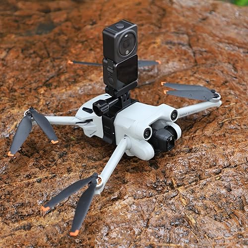 Miniatura 8 de BTG DJI Mini 3 Pro Drone Action Camera Holder para DJI OSMO Action 4 3/Pocket 3 2/GoPro Series/Fimi Palm 1, 2/Insta360 ONE X3 X2/ONE R/Luz