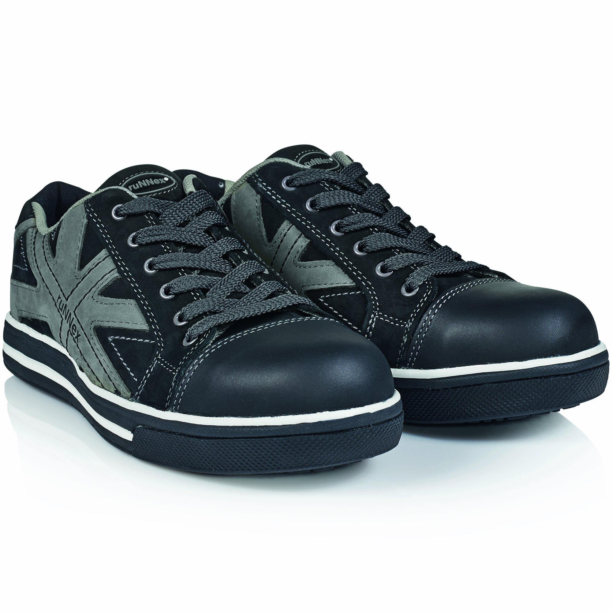 'ruNNex – Scarpe alte di sicurezza, S3 "5342 Sport Star Stivaletto in effetto sneaker, Nero, Nero, 5342