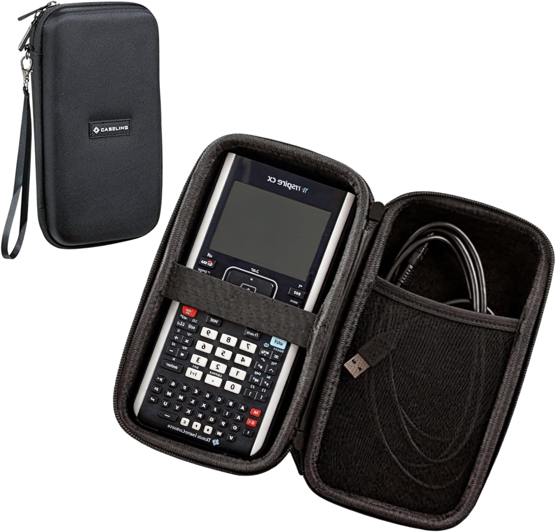 Caseling Hard Case for Texas Instruments TI-Nspire CX Graphing Calculator. - Mesh Pocket for The Cables.