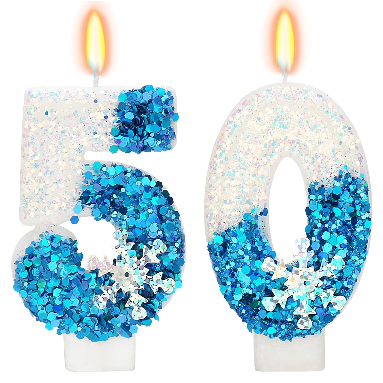 Frozen Birthday Candles - Snowflake Party Decorations -26