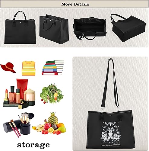 Miniatura 6 de CMNIM Regalos de bruja, accesorios de brujería, bolsa de mano Nature Is My Church Witch Stuff para Halloween, Wicca y hermana pagana, regalo