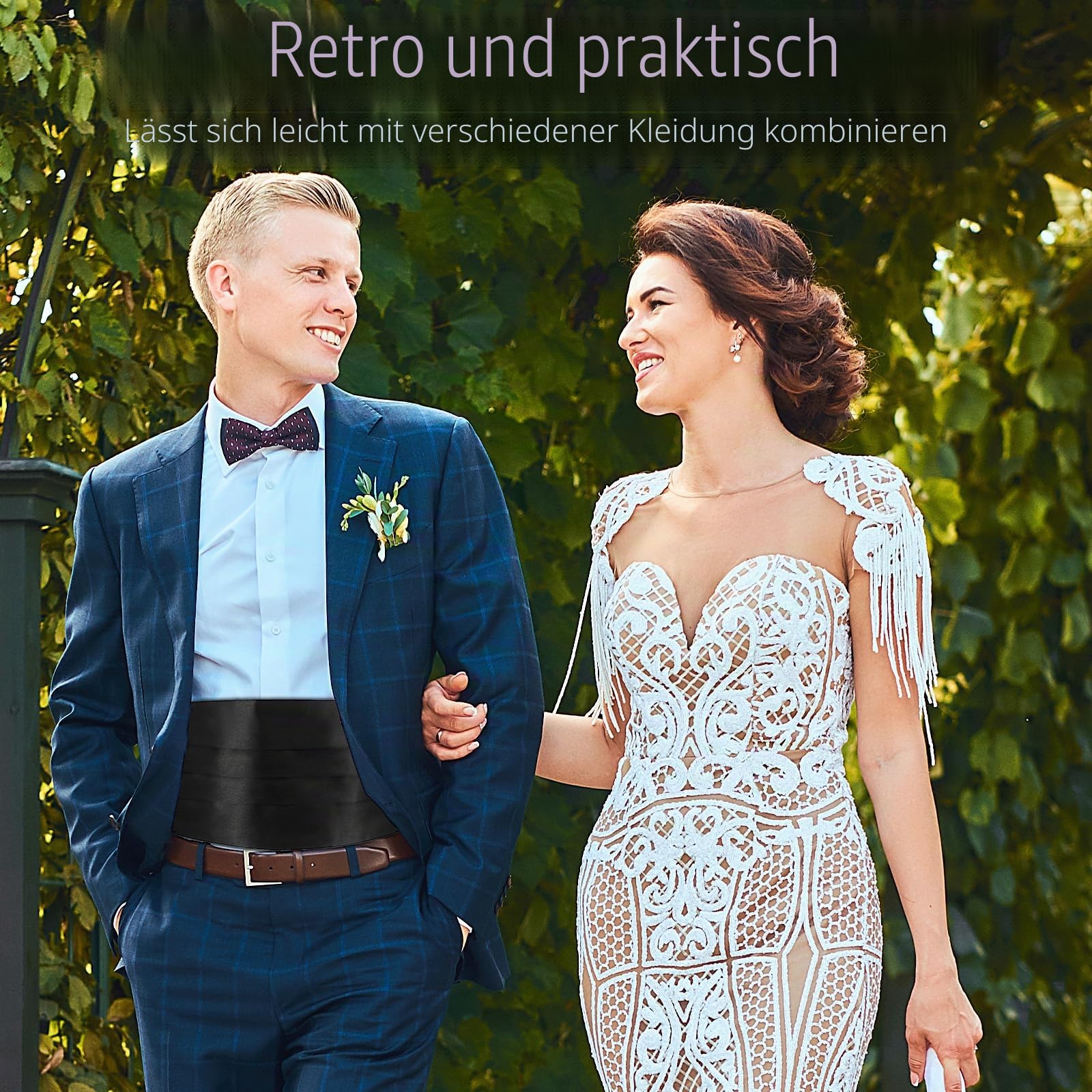 Verstellbare Satin-Herren-Kummerbunde, Kummerbund Aus Polyester Für Herren Kummerbund Schwarz Für Smoking Anzug Hemd Hochzeit Abschlussball Formelle Veranstaltungen Besondere Anlässe