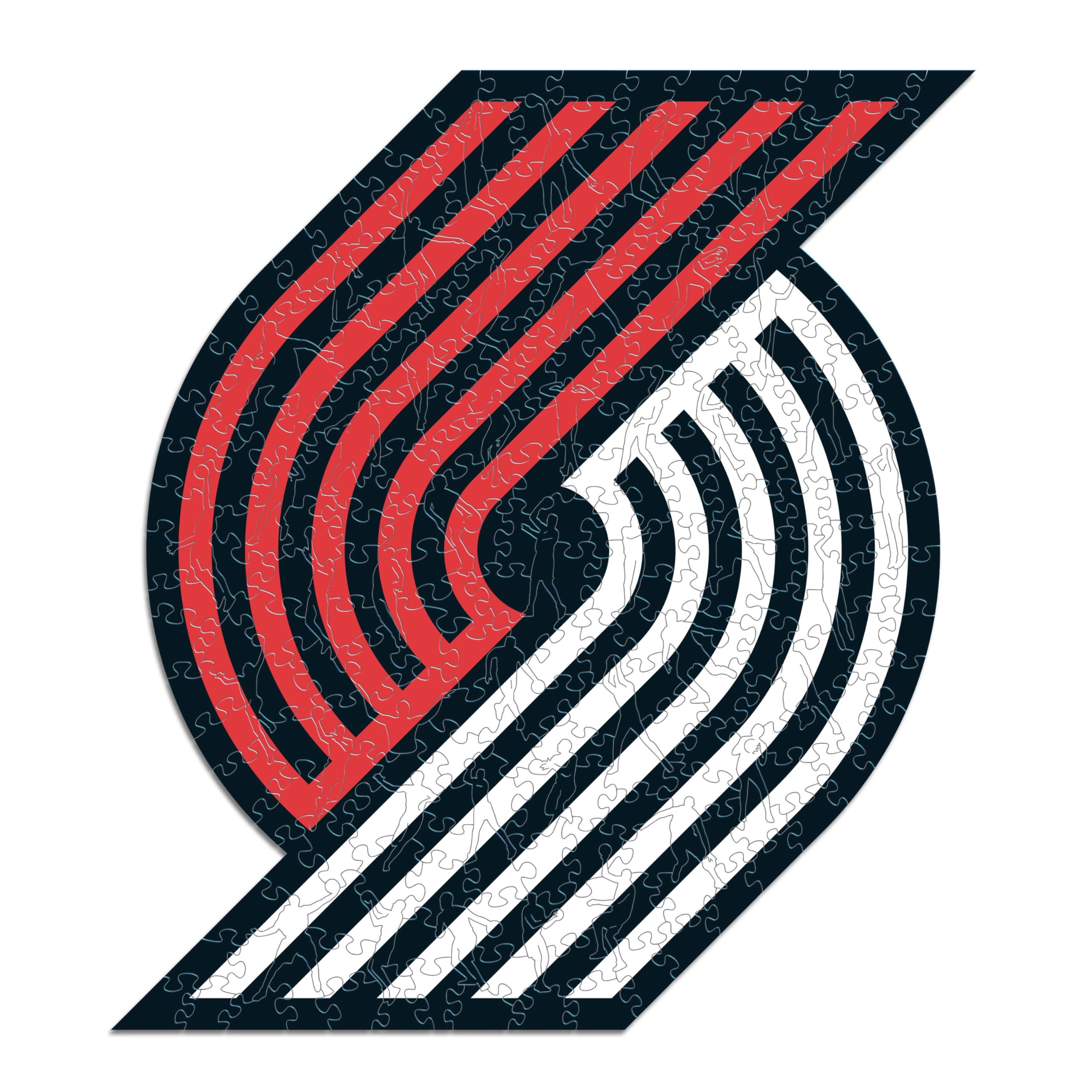 Iconic Puzzles NBA Drewniane Puzzle Wielokolorowe, M, 270 sztuk, PortlandTrailBlazers-M