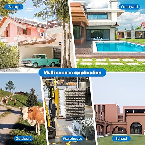 Miniatura 6 de Sirena de alarma, sirena inalámbrica para exteriores de 433 MHz, sirena solar al aire libre con función de luz intermitente LED, soporte de alarma