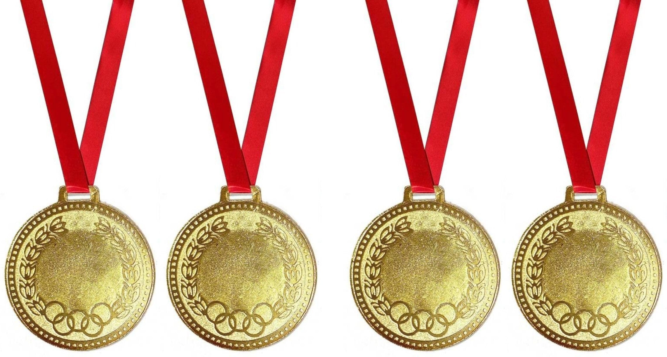 GYMFREAK 4Pc Medals for School Competition Sports Event 2.5 inch Gold Medal Olympic Medal (2.5 inch)-picture-31