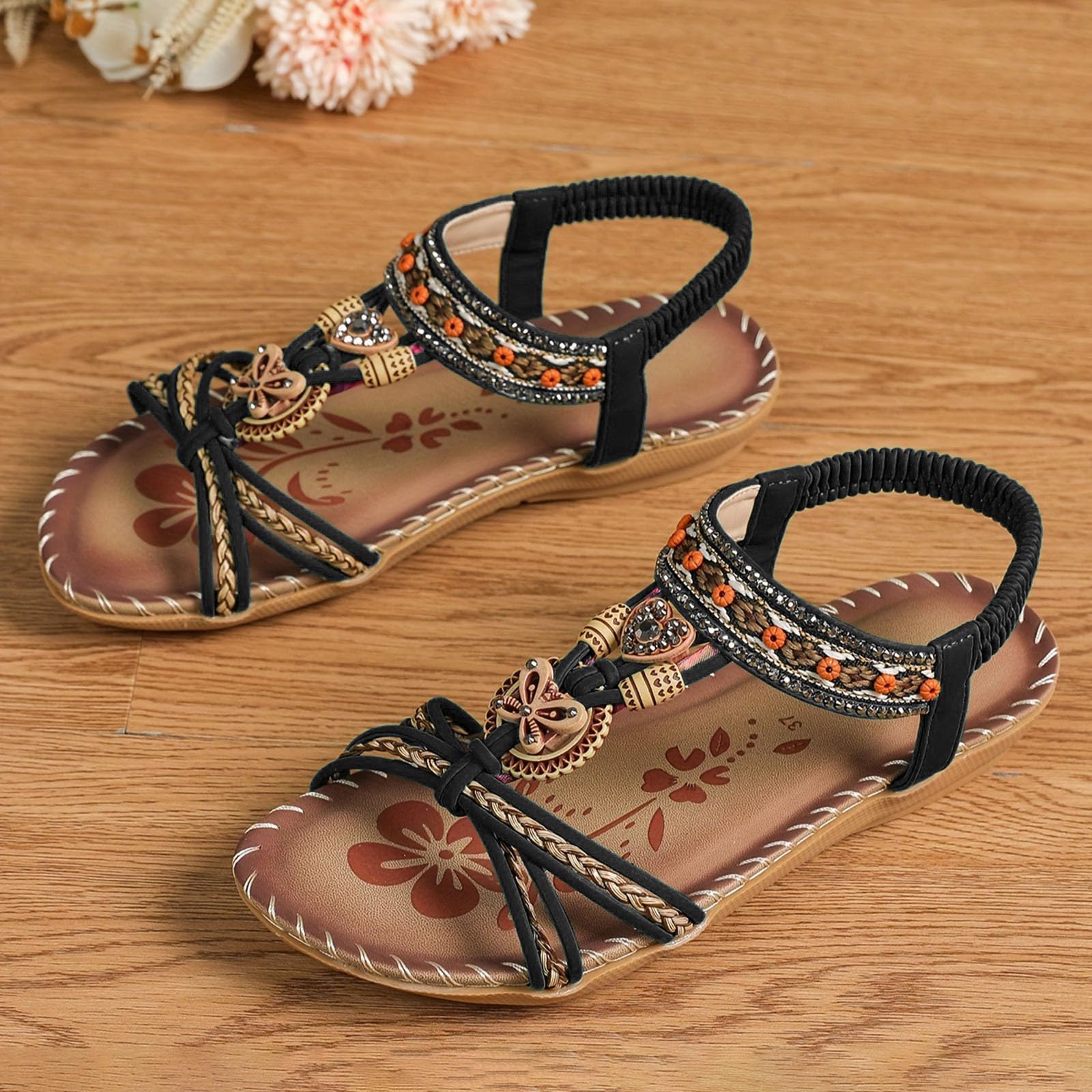 Générique Sandale Femme Ete Chaussure De Plage Pantoufle Extérieures Intérieures Taille 36-41 Eu Basket Sans Lacet Sabot Veau Sandales Plateforme Tongs Et Claquettes Piscine