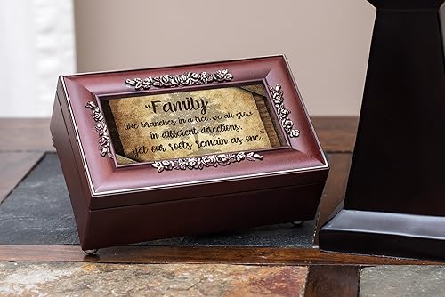 Miniatura 3 de Cottage Garden Family Branches Rosewood Finish Joyero Caja de música Plays You are My Sunshine