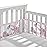 BreathableBaby Breathable Mesh Liner for Full-Size Cribs, Classic 3mm Mesh, Safari Fun Girl (Size 4FS Covers 3 or 4 Sides)