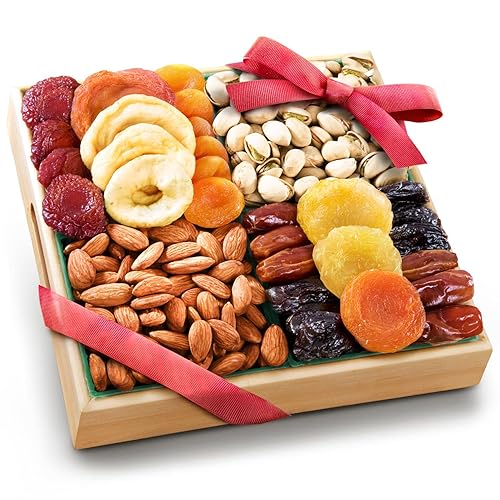Miniatura 1 de Pacific Coast - Bandeja clásica de frutas secas regalo con almendras y pistachos para vacaciones cumpleaños bocadillos saludables negocios plato de