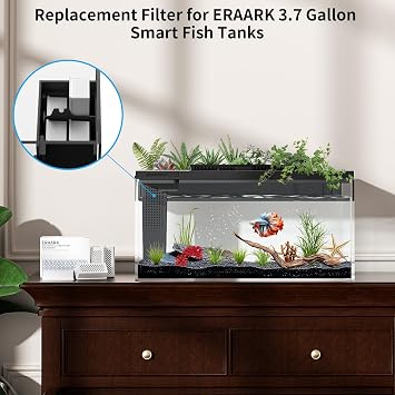 ERAARK Filter Media Replacement Physical Filter cartridges smart Fish Tank 4-Pack (4pack Physical Filter)