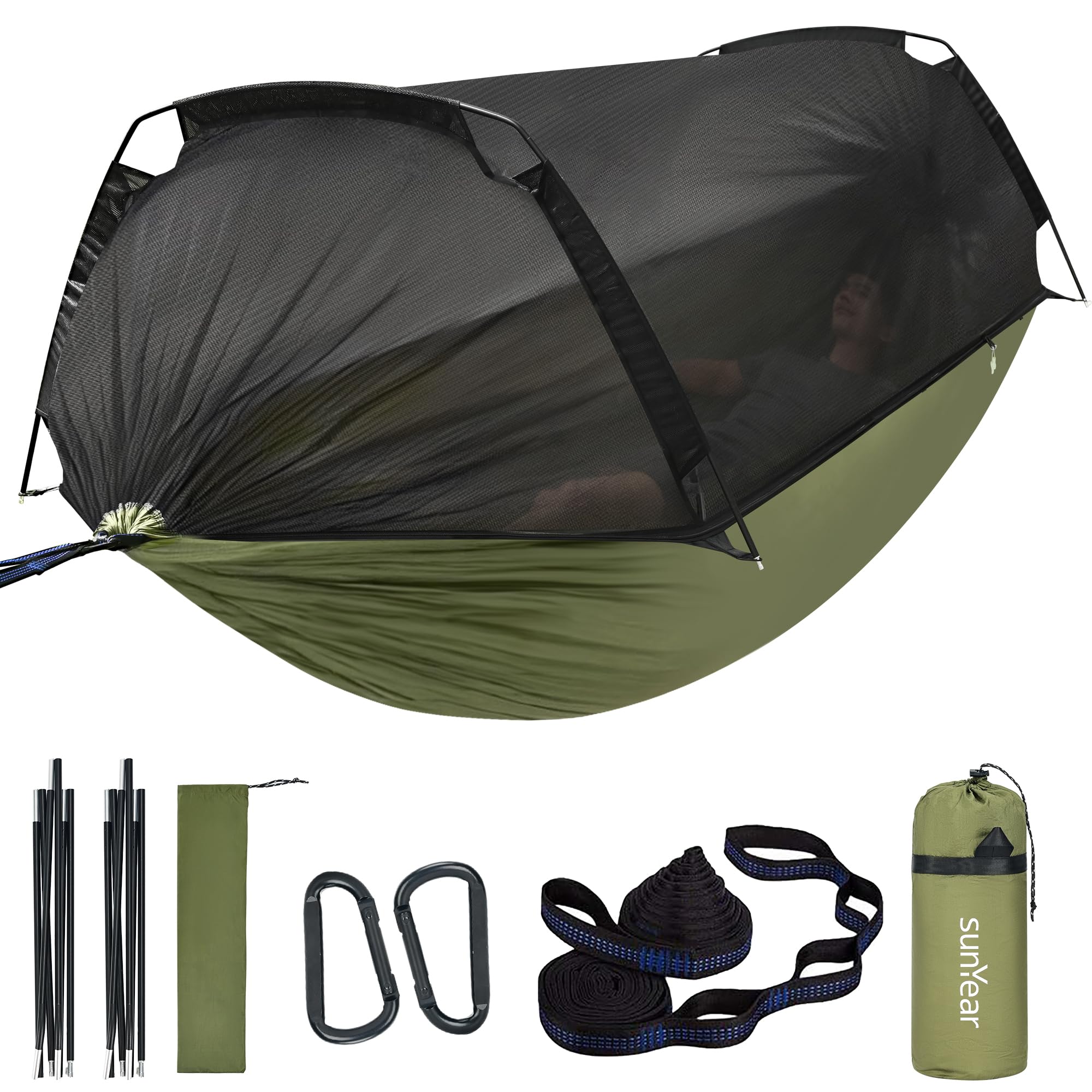 Sunyear Hammock with Trapezoidal Net