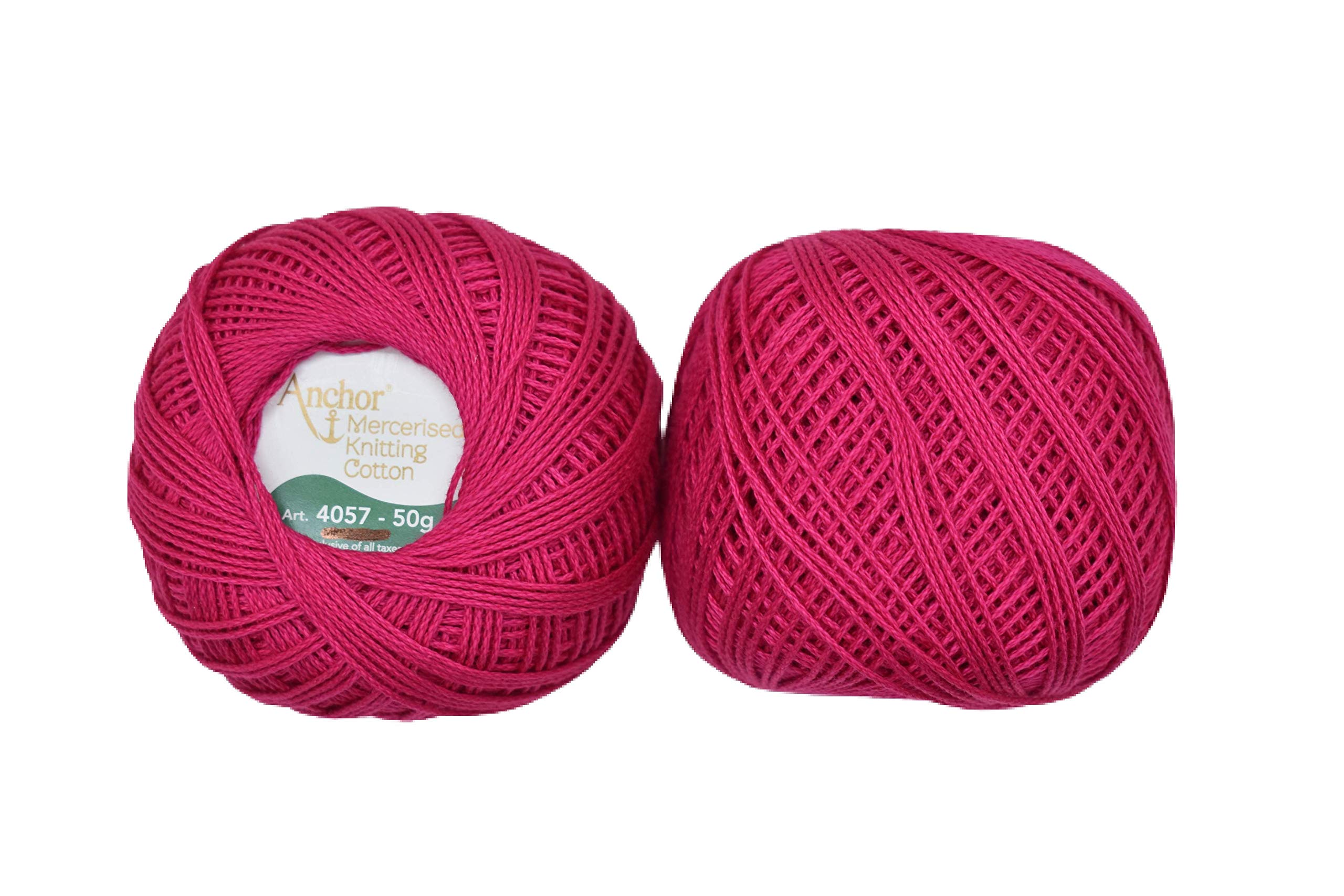 HUNNY- BUNCH® Premium Anchor Mercerised Knitting Crochet Cotton Thread Yarn Balls for Knitting, Weaving, Embroidery, DIY and Craft Making (Art. 4057) 50G - Pack of 1 (5436)
