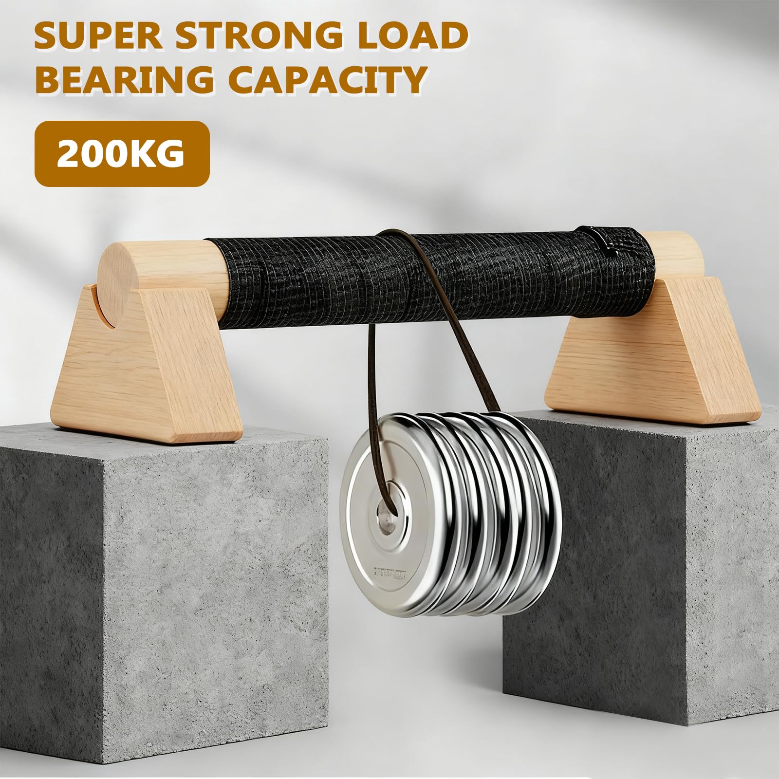 2 Stück Liegestützgriffe, Holz Parallettes 25cm, Calisthenics Equipment, Handstand Griffe Aus Holz, Liegestütz Barren, Rutschfeste Push Up Bars für Calisthenics, Fitness, Oberkörpertraining