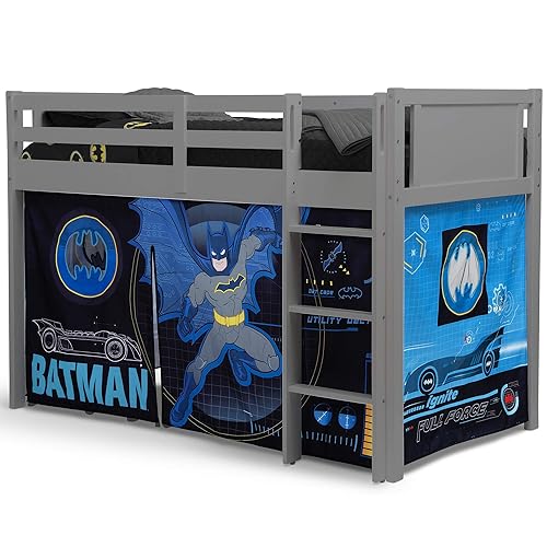 Miniatura 11 de Tienda de campaña para cama loft Batman - Juego de cortinas para cama loft baja Twin (cama vendida por separado) de Delta Children