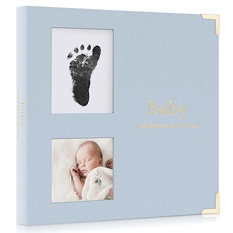 Keepsake Baby Memory Book for Boys and Girls – Timeless First 5 Year Baby Book With Photoslots – Cute Journal Scrapbook or Photo Album - Record a Milestone for Every Event from Birth to Age 5